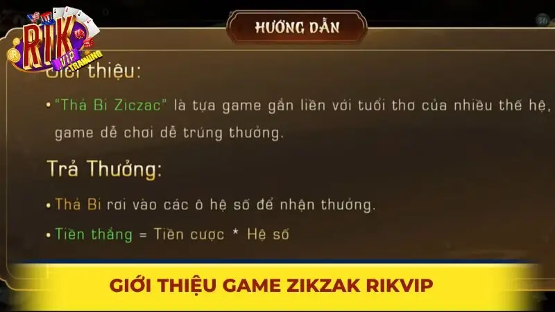 Giới thiệu game Zikzak Rikvip